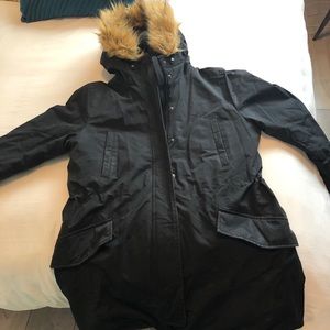 Roots black winter jacket